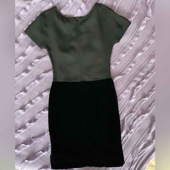 NEW Authentic PRADA Black Dress SZ 38 ITALY velour at the bottom
